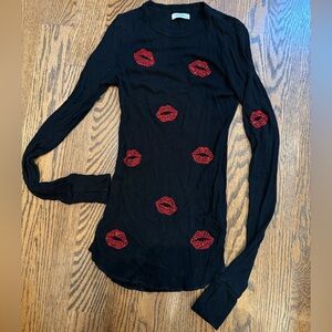 Lauren Moshi Rhinestone Lip Top